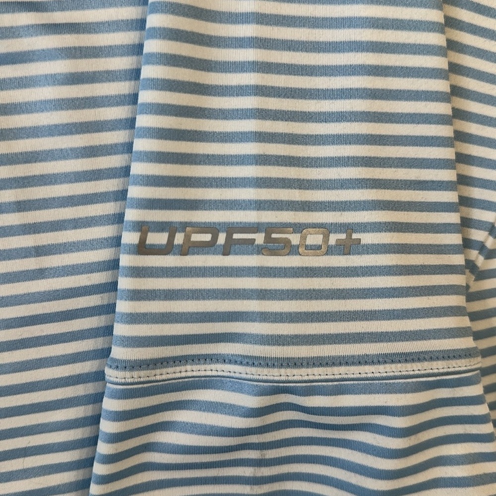 Coolibar St Andrews Striped Long Sleeve Golf Polo - Picture 5 of 9